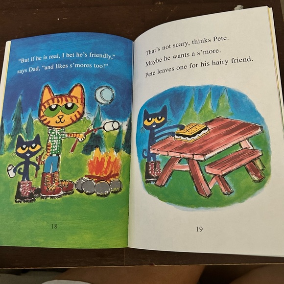 Scholastic Pete the Cat Goes Camping - Yellow and Blue Cover - Picture 3 of 4